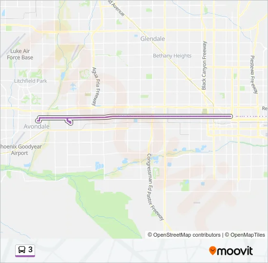 3 Bus Line Map