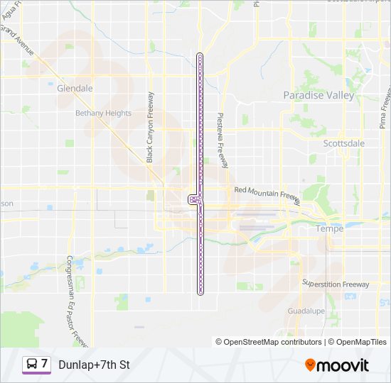 7 Bus Line Map