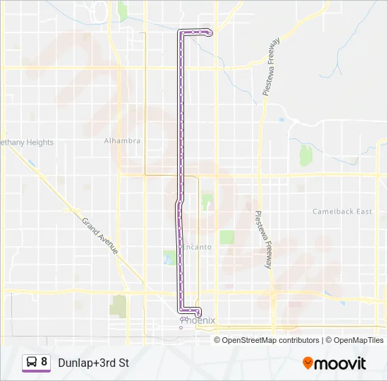 8 Bus Line Map