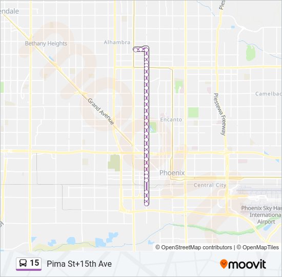 15 Bus Line Map