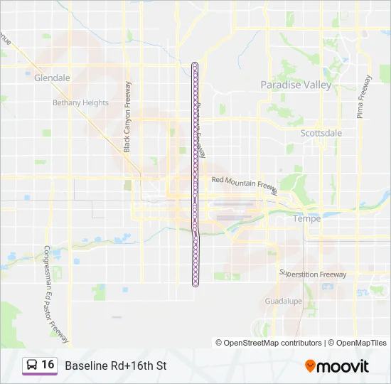 16 Bus Line Map