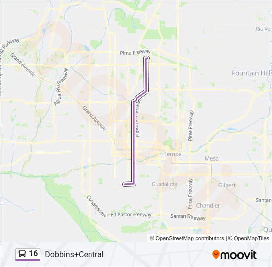 16 Bus Line Map