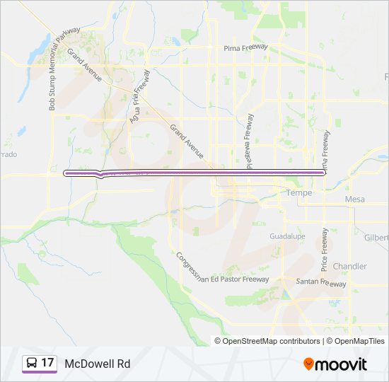 17 bus Line Map