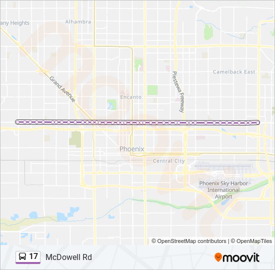 17 bus Line Map