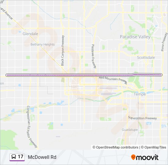 17 Bus Line Map