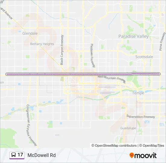 17 Bus Line Map