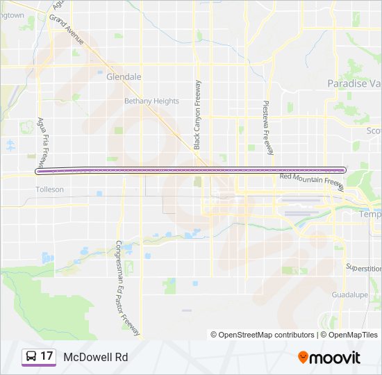 17 Bus Line Map