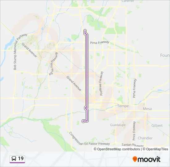 19 Bus Line Map