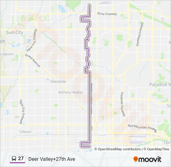 27 Bus Line Map