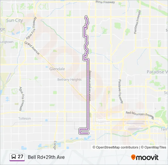 27 Bus Line Map