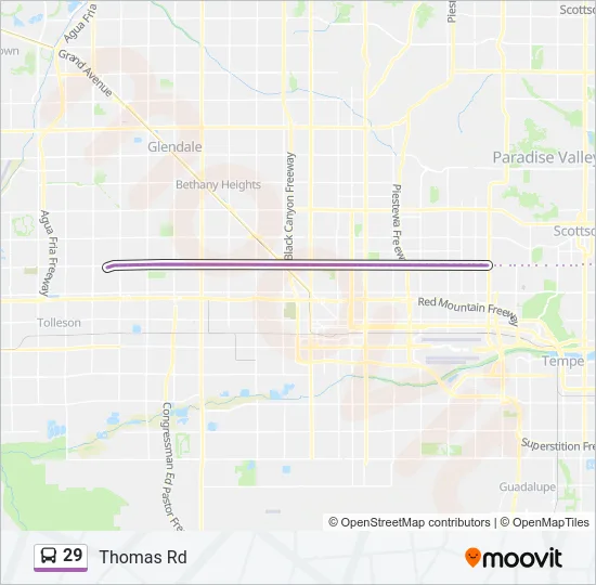 29 Bus Line Map