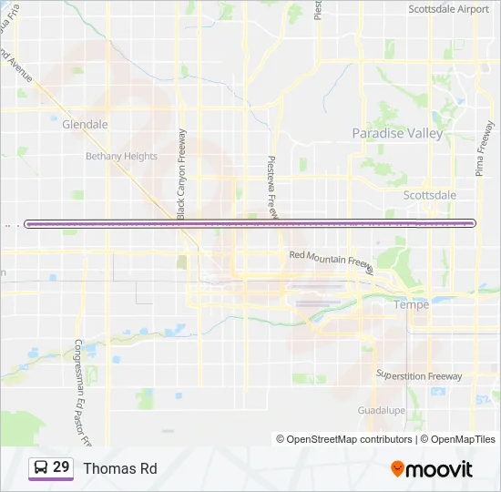 29 Bus Line Map
