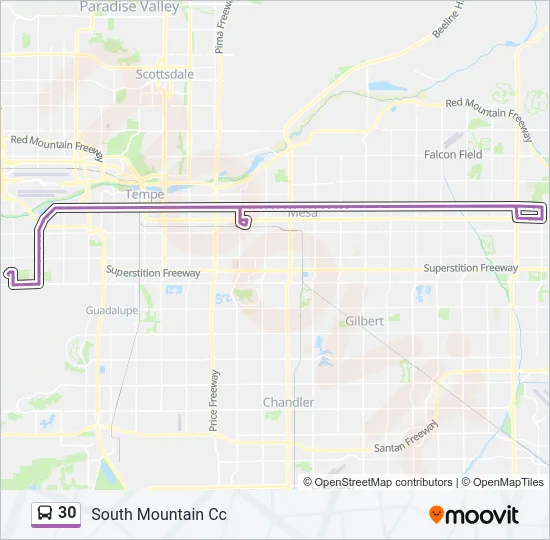 30 Bus Line Map