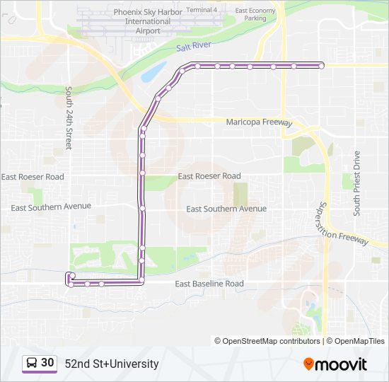 30 Bus Line Map