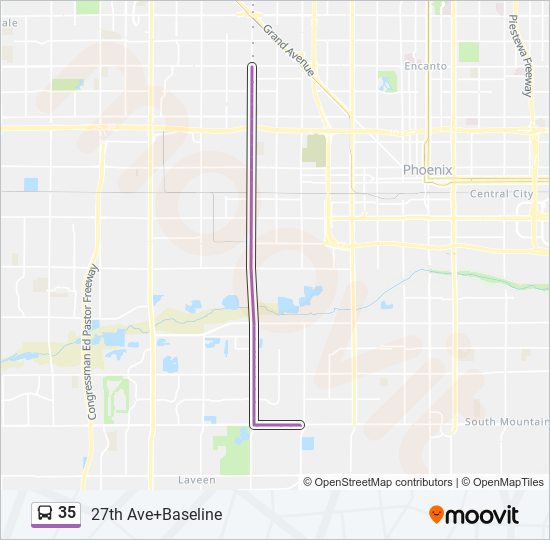 35 Bus Line Map