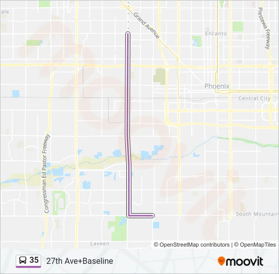 35 Bus Line Map