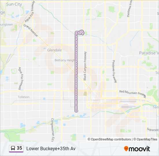 35 Bus Line Map