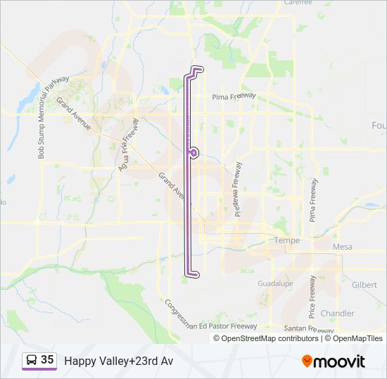 35 bus Line Map