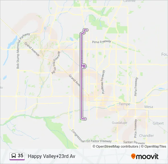 35 Bus Line Map