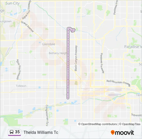 35 Bus Line Map