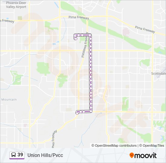 39 bus Line Map