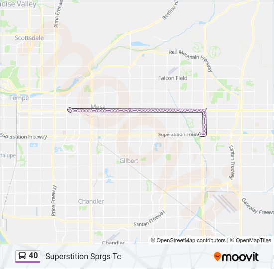 40 Bus Line Map