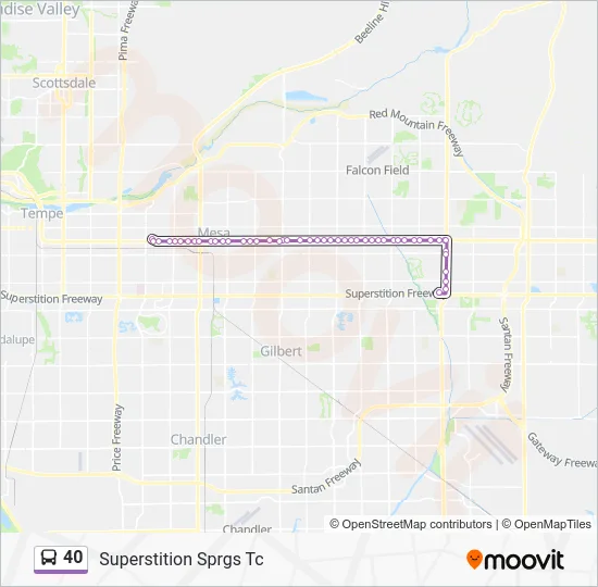 40 Bus Line Map