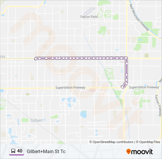 40 bus Line Map