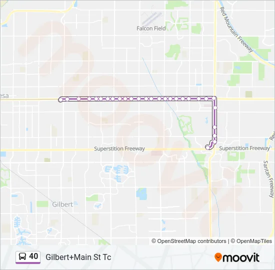 40 Bus Line Map