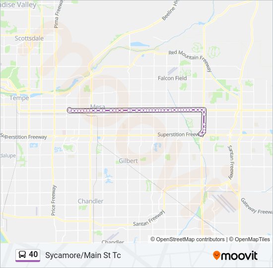 40 bus Line Map