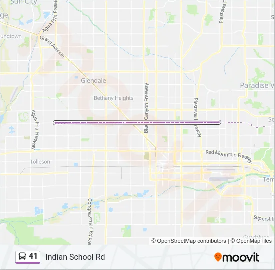 41 Bus Line Map