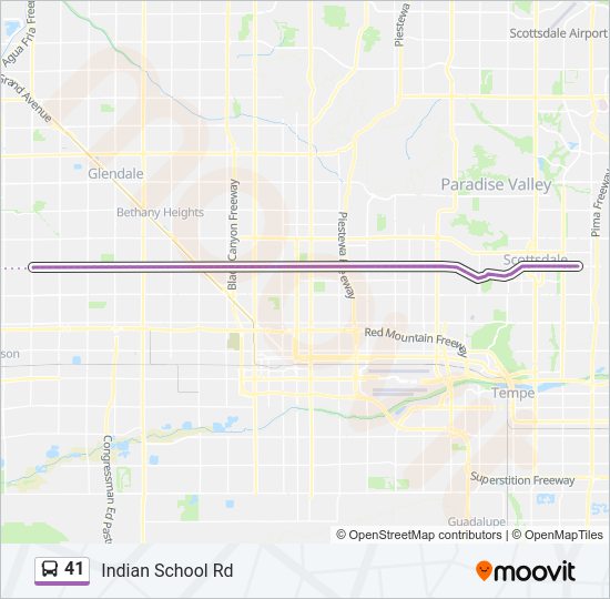 41 Bus Line Map