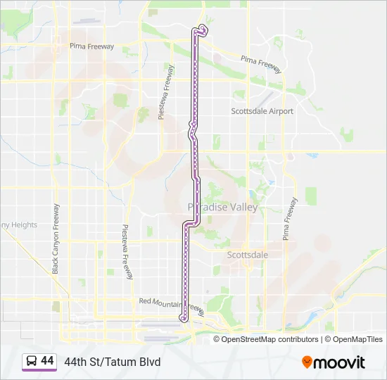 44 Bus Line Map