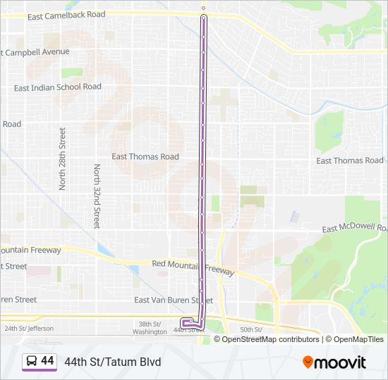 44 Bus Line Map