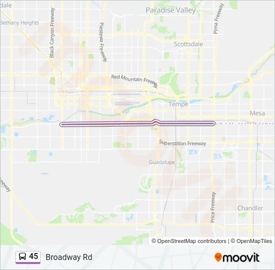 45 Bus Line Map