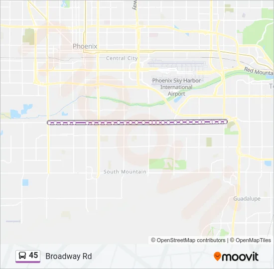 45 Bus Line Map