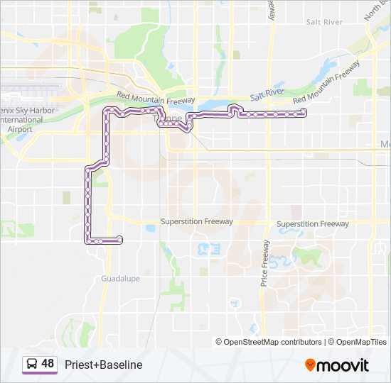 Mapa de 48 de autobús