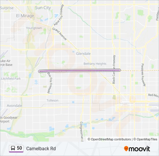 50 bus Line Map