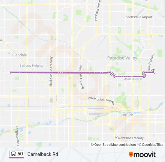 50 Bus Line Map