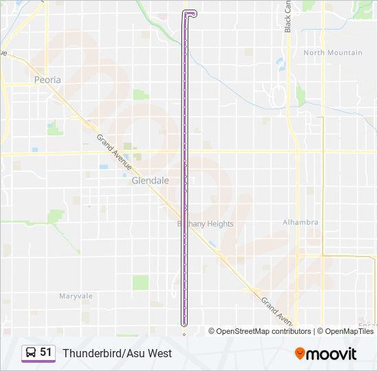 51 Bus Line Map