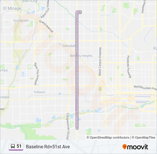 51 Bus Line Map