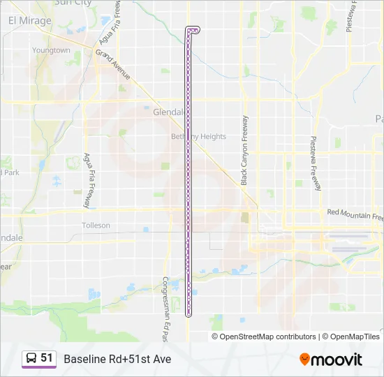 51 Bus Line Map