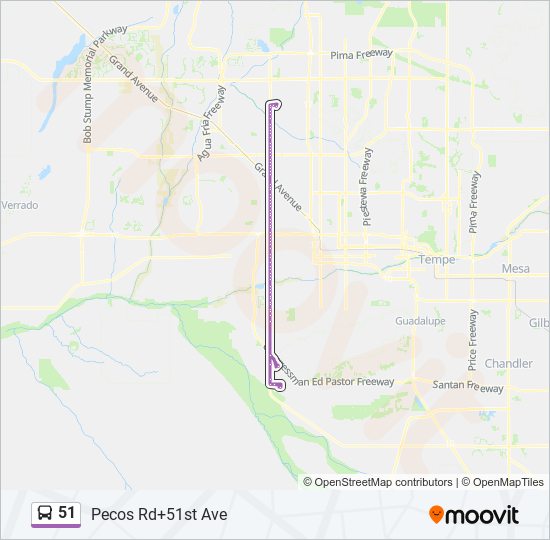 51 Bus Line Map