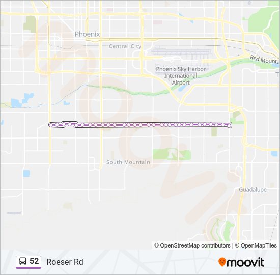 52 bus Line Map