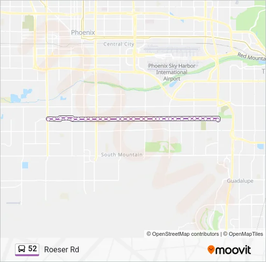Mapa de 52 de autobús