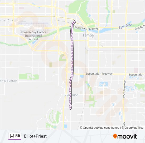 56 Bus Line Map