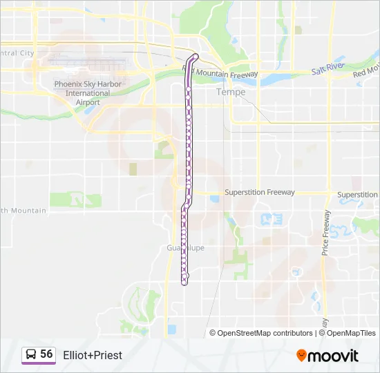 56 Bus Line Map