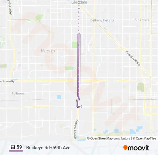 59 Bus Line Map