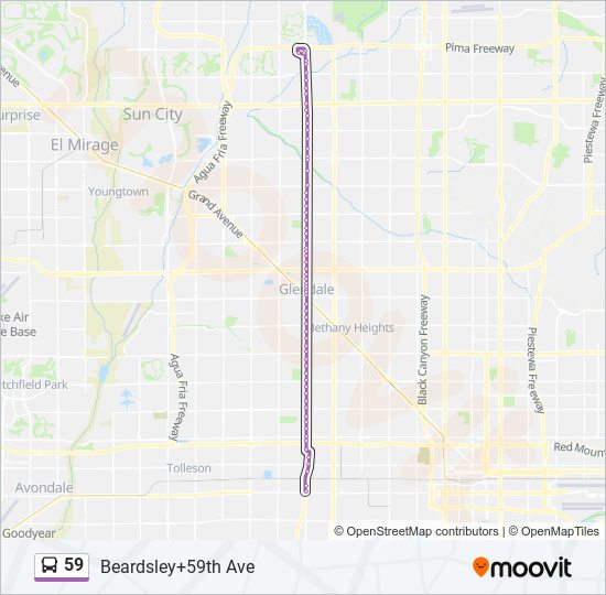 59 bus Line Map