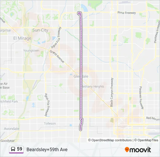59 Bus Line Map